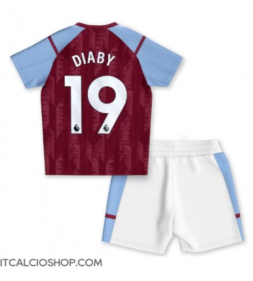 Aston Villa Moussa Diaby #19 Prima Maglia Bambino 2023-24 Manica Corta (+ Pantaloni corti)